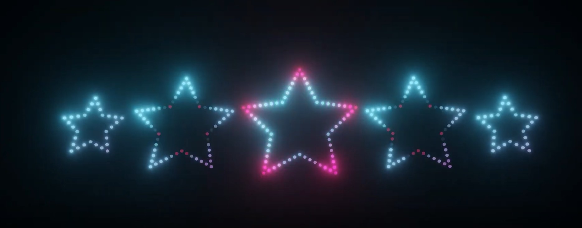 Drone show stars formation